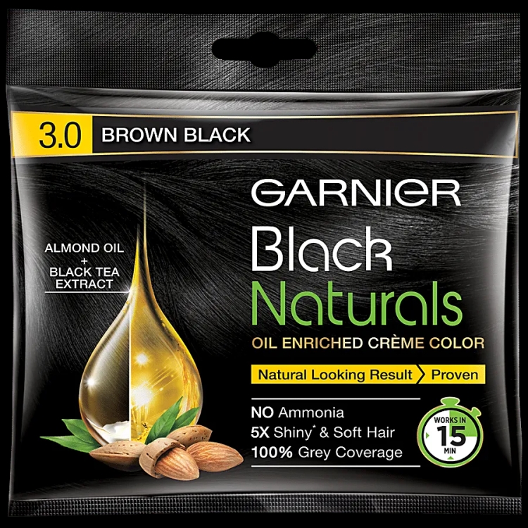Garnier Hair Color Black Naturals Brown Black 20g