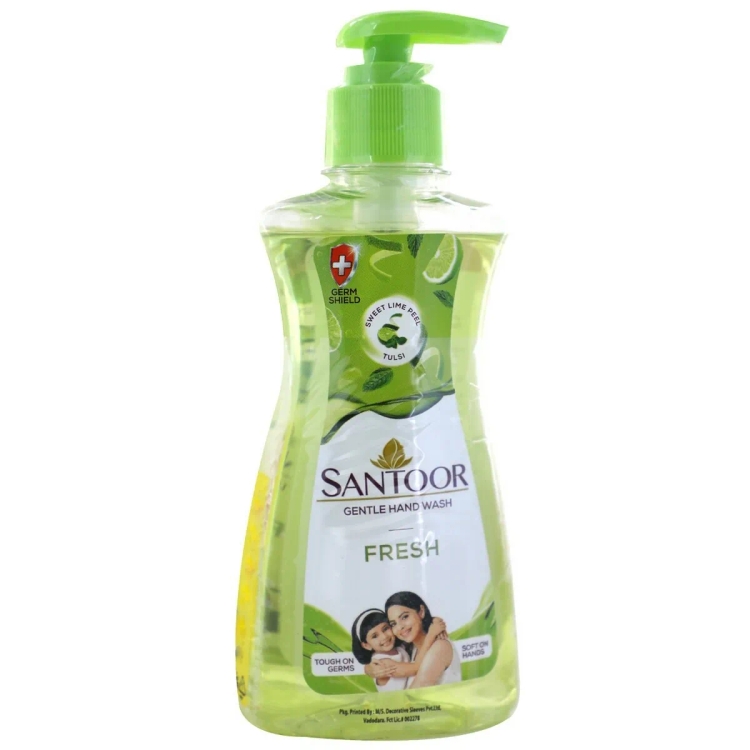 Santoor Hand Wash Extra Gentle Fresh Pump 215Ml