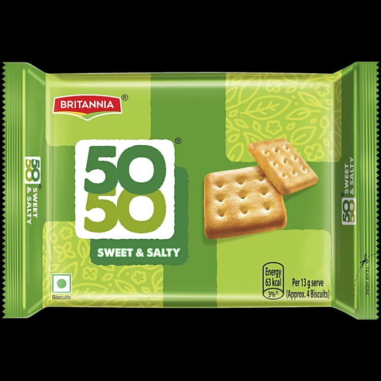 Britannia 50-50 Biscuits Sweet & Salty Biscuits 150g
