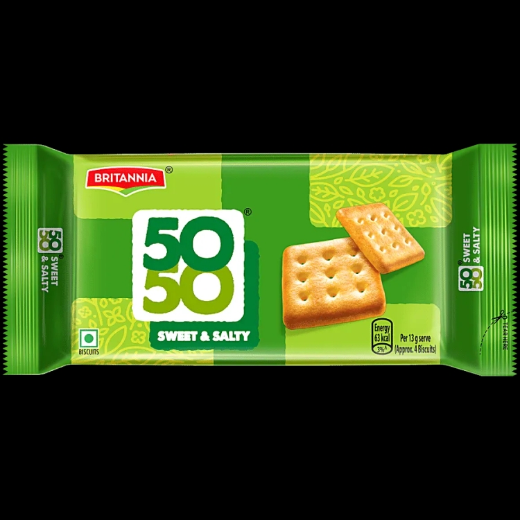 Britannia 50-50 Sweet & Salty Biscuits 188G