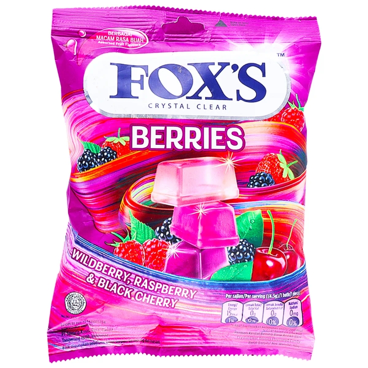 Fox Crystal Clear Berries Candy 90g