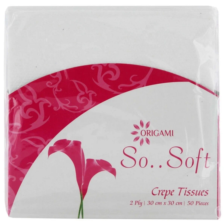So Soft Crepe Tissues 2 Ply 30 Cm X 30 Cm 50'S