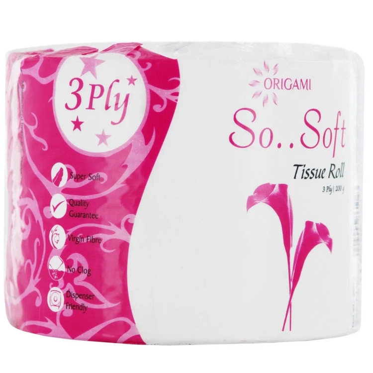 So Soft Toilet Tissue Roll 3Ply 340Nx1