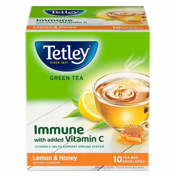 Tata Tetley Green Tea With Lemon & Honey 10 Tea Bags