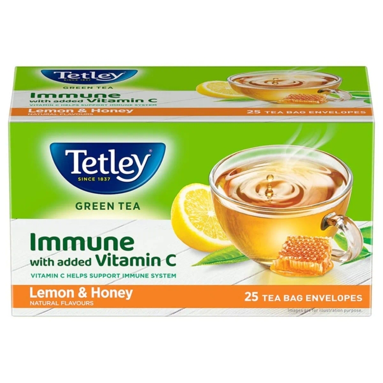 Tata Tetley Green Tea With Lemon & Honey 25 Tea Bags