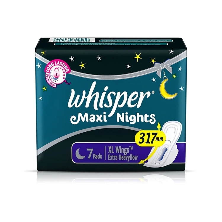 Whsiper Sanitary Pad Maxi Overnight XL 7s