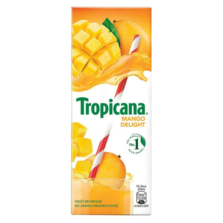 Tropicana Fruit Juice Pure Mango 180ml