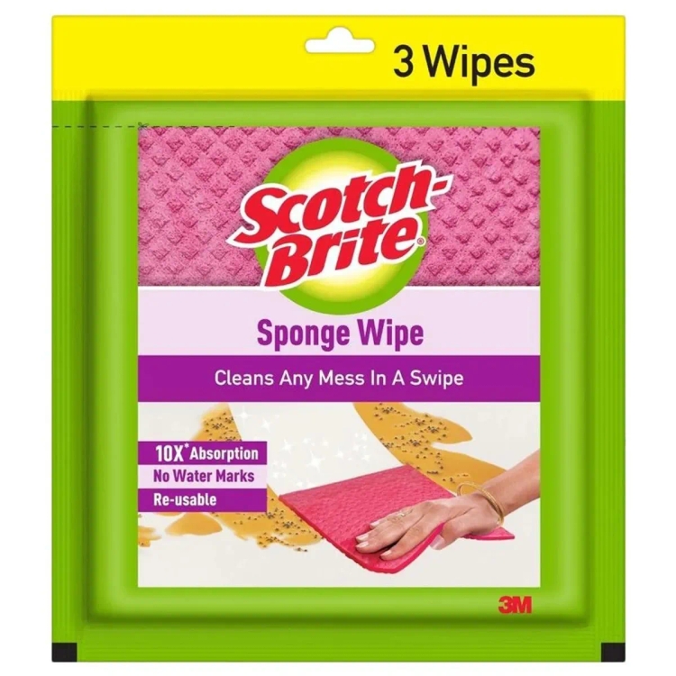 Scotch Brite Sponge Wipes 20 x 17.5 cm 3 Units