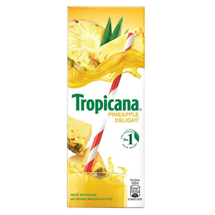 Tropicana Fruit Juice Pure Pineapple 180Ml