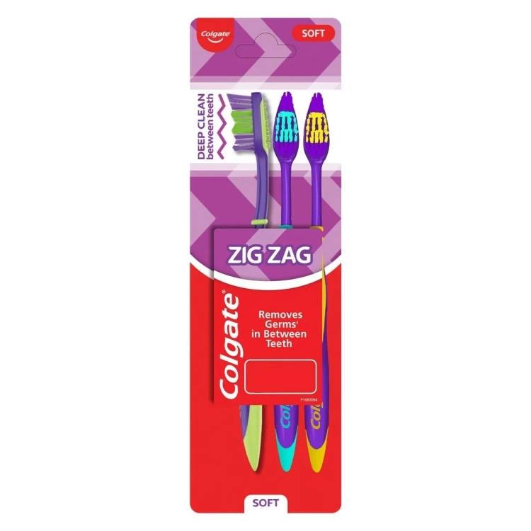 Colgate Toothbrush ZigZag Soft 2 + 1 Free Assorted Colours