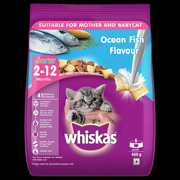 Whiskas Pet Food Kitten Ocean Fish 450g