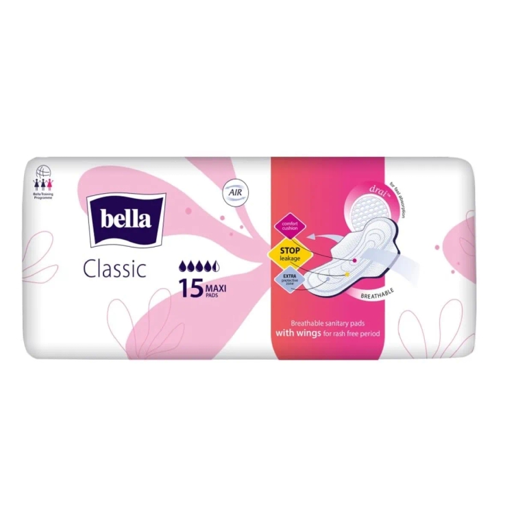 Bella Maxi Wings Dry Sanitary Pad 15s