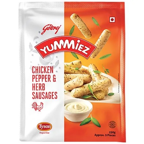 Yummiez Chicken Pepper & Herb Sausages 250g