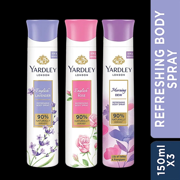 Yardley Deo Women Assorted 150ml 2 + 1 Free