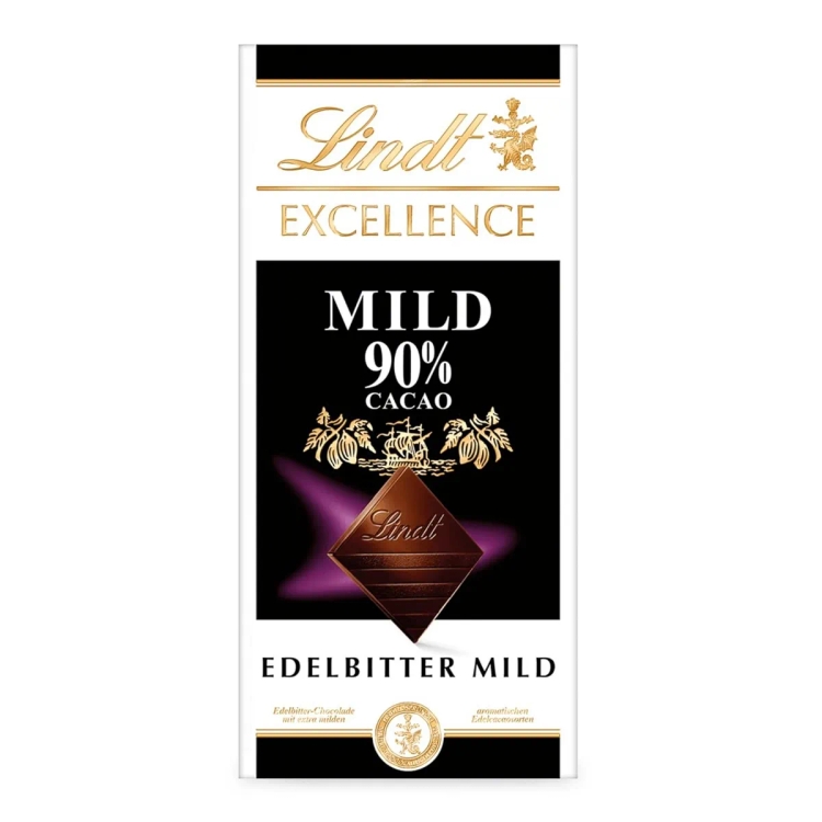 Lindt Excellence Dark 90% Cocoa, 100 Gram