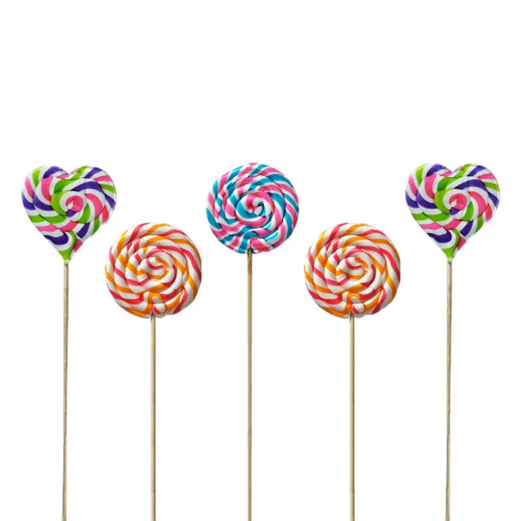 ZUBI THE FUN CANDY Assorted Fruits Flavours Swirl Big Lollipops 80g