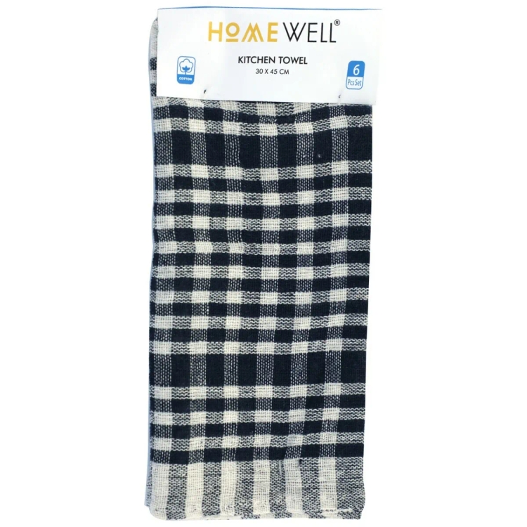 Home Well Kitchen Towel 6Pc Set 30x45cm