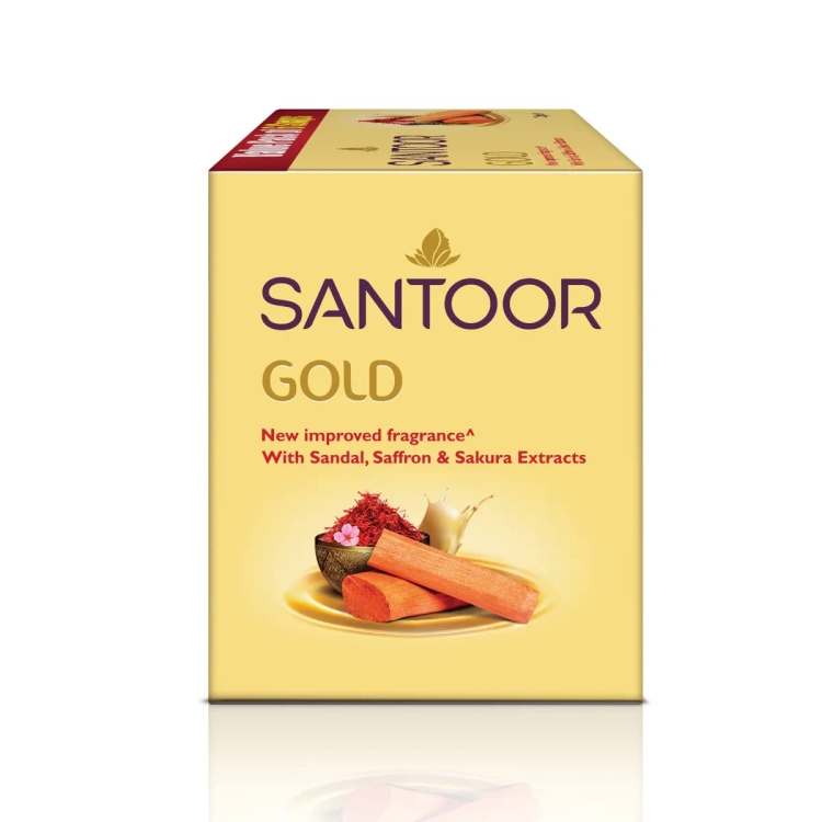 Santoor Soap Gold 125g 3s