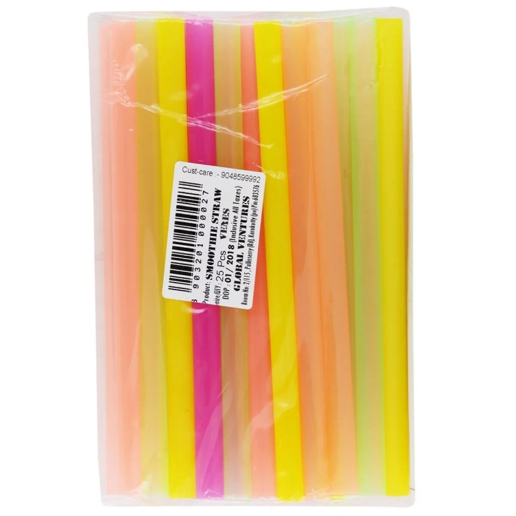 Green Pack Smoothie Straw 25Pcs