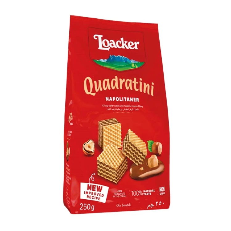 Loacker Quadratini Napolitaner Wafer 250gm