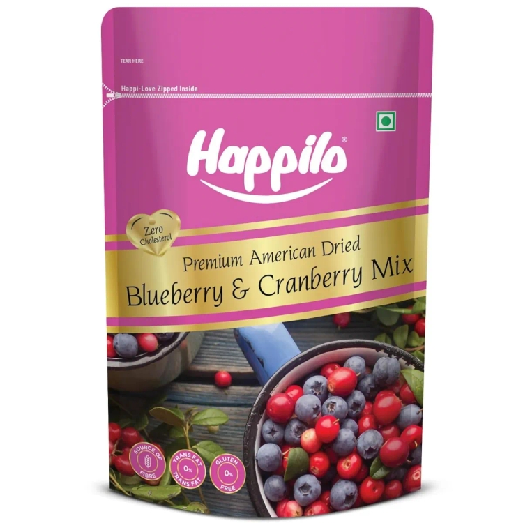 Happilo Premium Dried Blueberry Cranberry Duet 200g