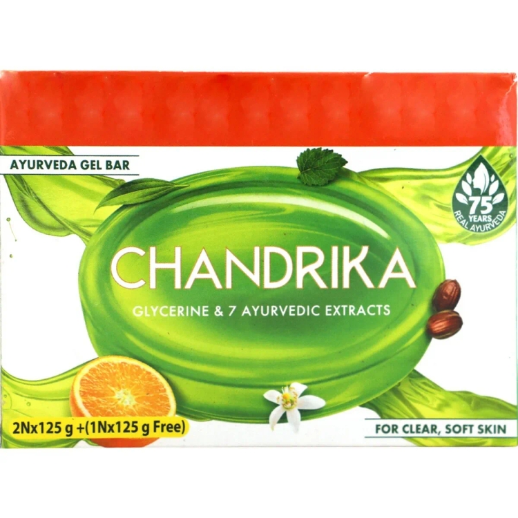 Chandrika Soap Glycerine 125g 2+1 Free