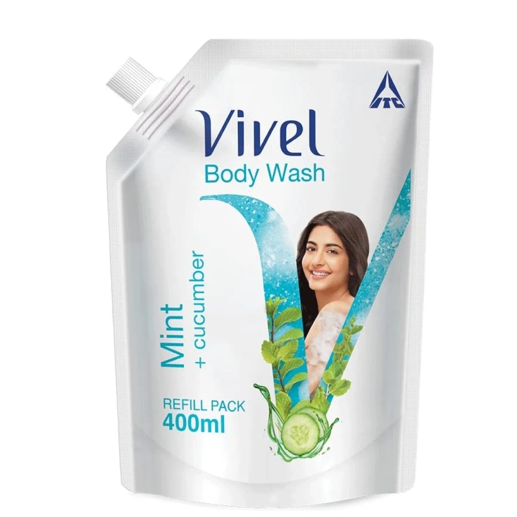Vivel Body Wash Mint Cucumber Refill 400ml