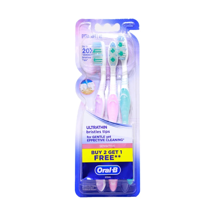 Oral B Tooth Brush Ultrathin Sensitive 2+1 Fre