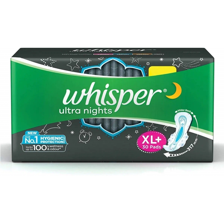 Whisper Sanitary Pad Ultra Night Wings XL+ 45s