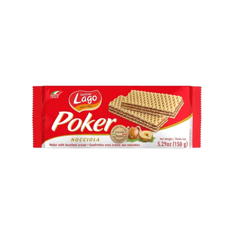 Lago Poker Wafer Hazelnut 150g