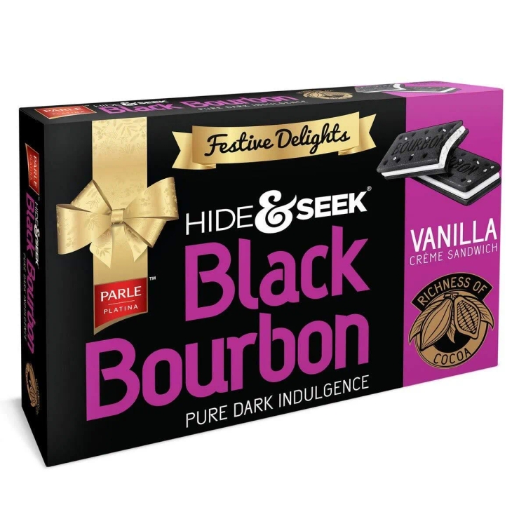 Parle Black Bourbon Vanilla Creme Biscuit 300g