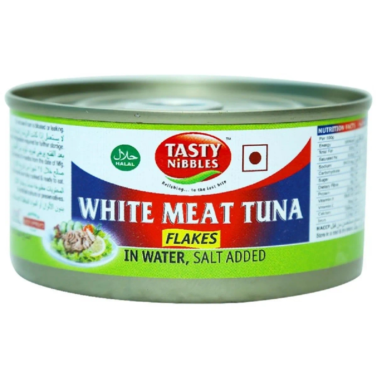 Tasty Nibbles White Meat Tuna Flakes In Water Salt Added 185g