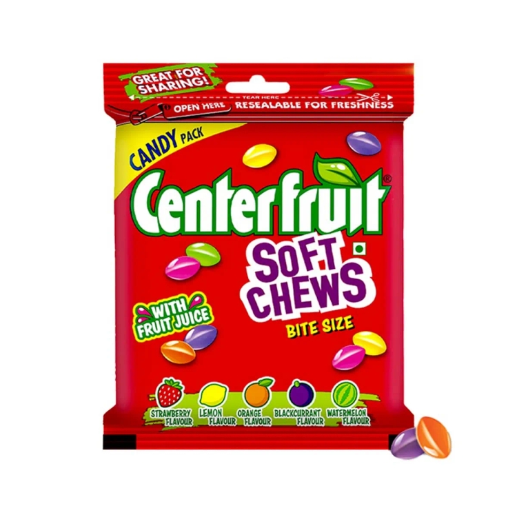 Centre Fruit Soft Chews Candy Pouch 60G