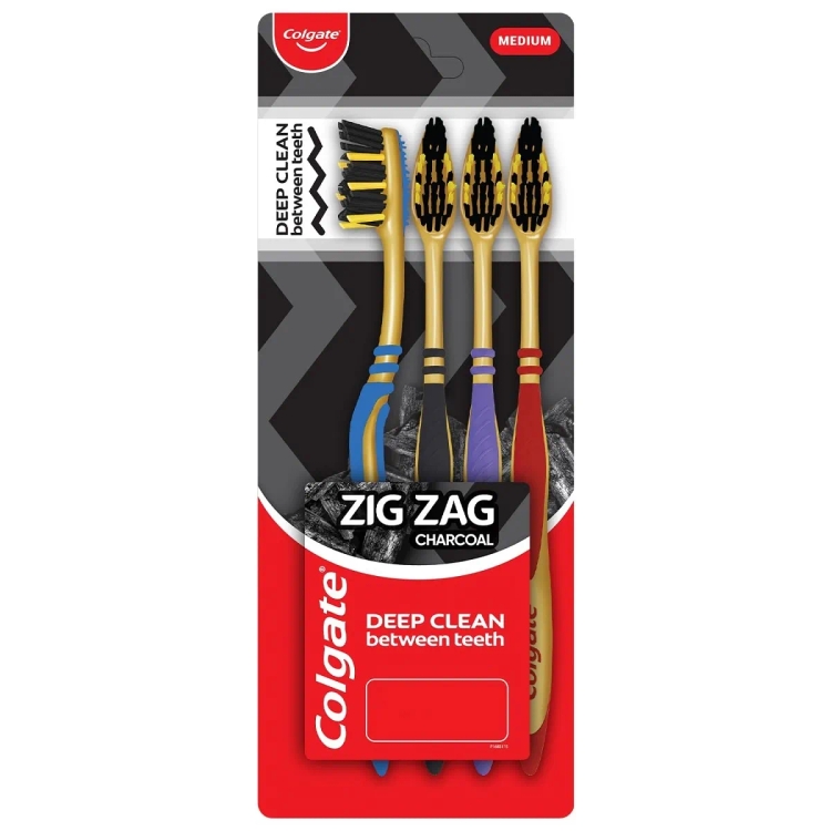 Colgate Tooth Paste ZigZag Charcoal Medium 4s