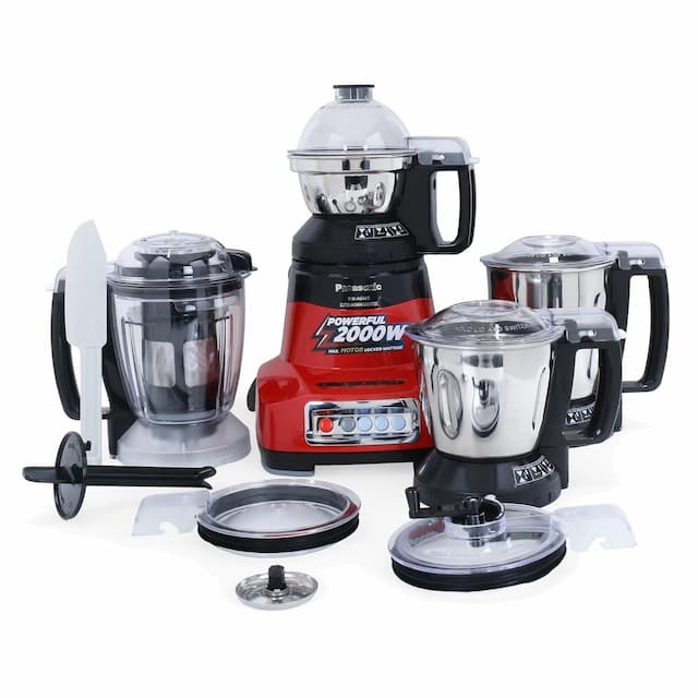 Panasonic MX-AE475 Mixer Grinder 4 Jars 750W Red