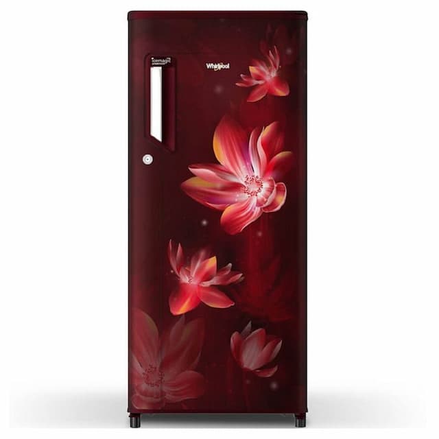 Whirlpool Direct Cool Single Door Refrigerator IMPC PRM 3s Wine Flower Rain 192L