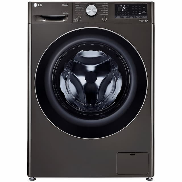 LG 11/7 kg 5 Star Fully Automatic Front Load Washer Dryer FHD1107STB Black 