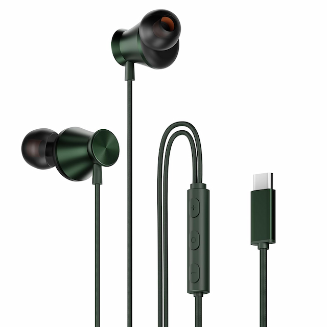 Hammer Nova C-Type wired Earphones with Mic (Green)