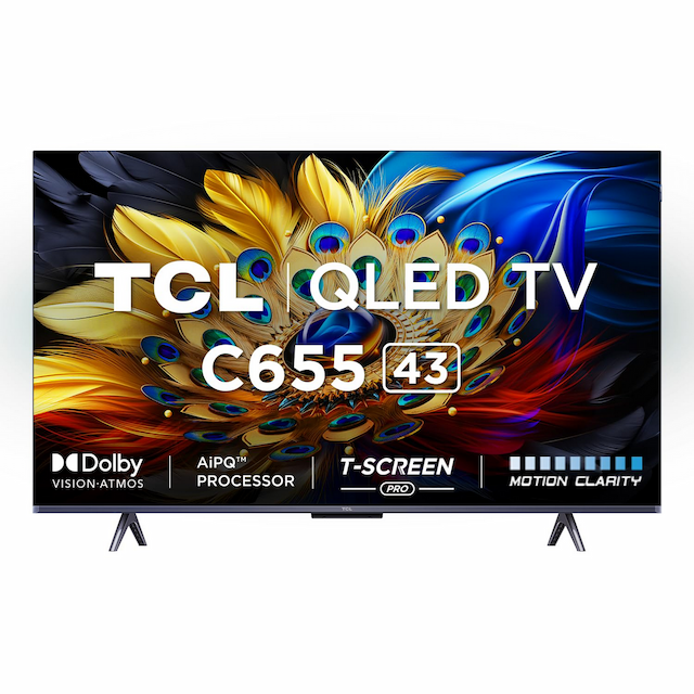 TCL QLED Ultra HD 4K Smart Google TV T-SCREEN C655 43 inches