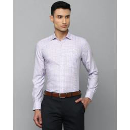 Louis Philippe Men Classic Fit Purple Print Formal Shirt 39 LPSFMCLP363219