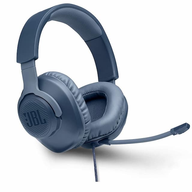 JBL Quantum 100 Wired Gaming Headset  (Blue, On the Ear)
