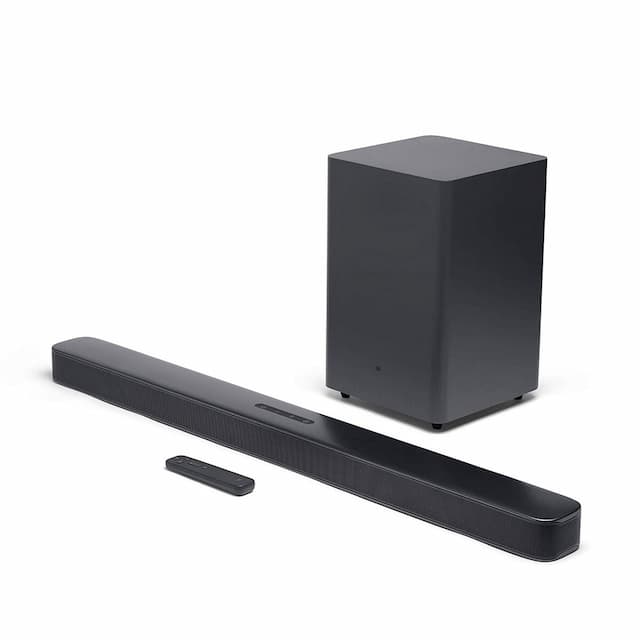 JBL Bar MK Soundbar 300W With 6.5” Down-Firing Wireless Subwoofer, 2.1 Channel (Black)  