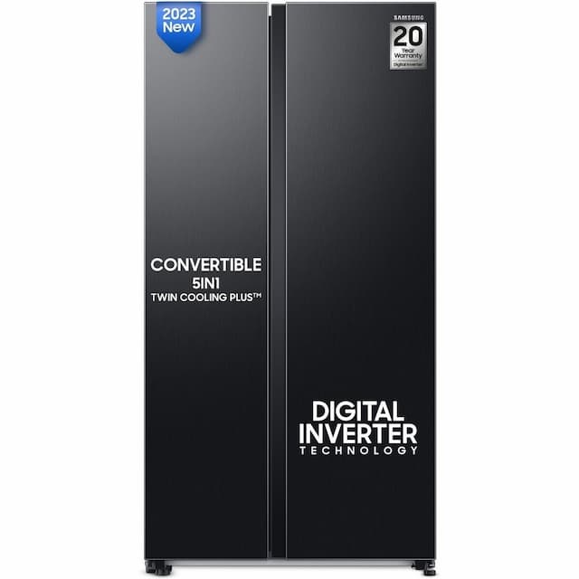 Samsung Convertible 5in1 Side by Side Refrigerator RS76CG8133B1HL 644L