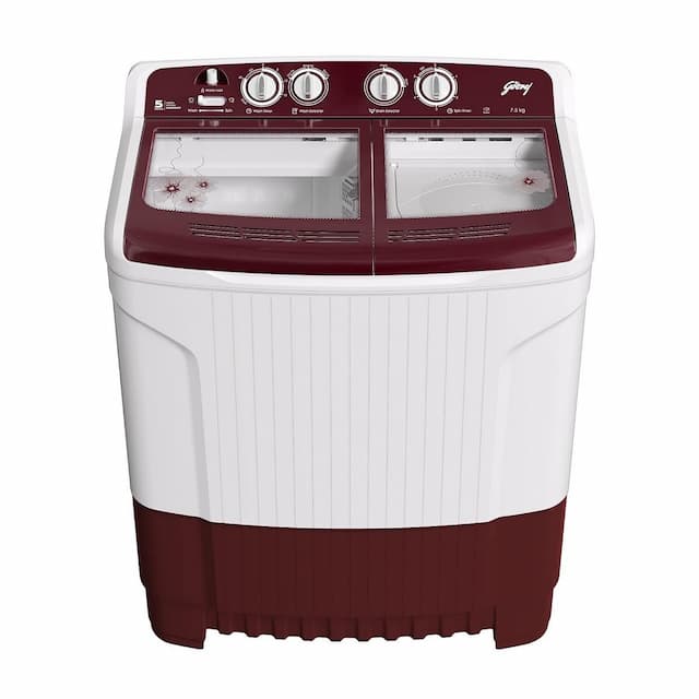 Godrej 7.5 kg 5 Star Semi Automatic Washing Machines WSEDGE 75 5.0 TB3 M  Wine Red