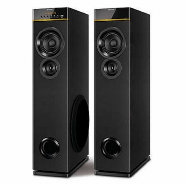 PHILIPS 80W Multimedia Speaker With Surround Sound, 2.0 Channel (Black)