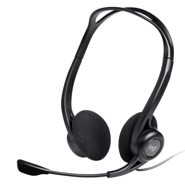 Logitech H370 USB Wired Headset  (Black, On the Ear)