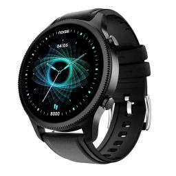 Noise Fit Halo 1.43" AMOLED Display Smart Watch,Leather Classic Black