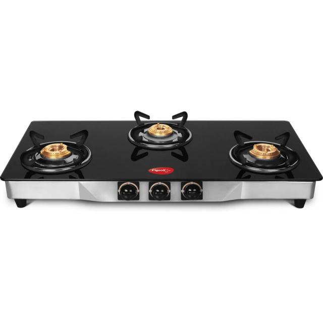 Pigeon Jumbo Glass Manual Gas Stove (3 Burners)