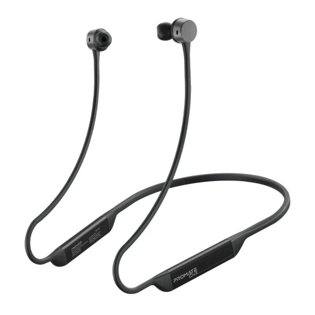 Promate Civil Wireless Neckband Earphones with Hall Switch Sensor Black