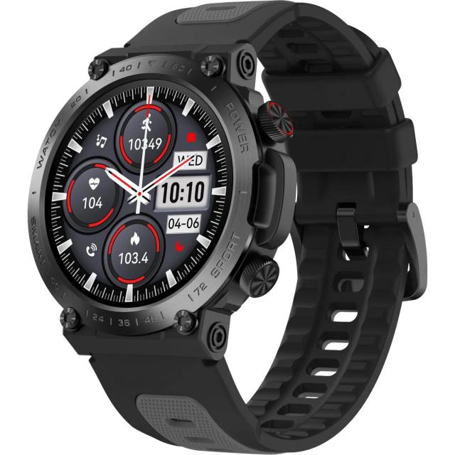 Pebble Explore 1.39" IPS Infinite Display Smart Watch,Jet Black